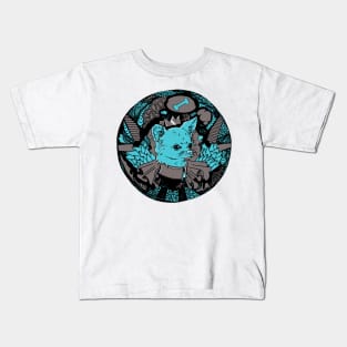 Blue Grey Circle of the Chihuahua Kids T-Shirt